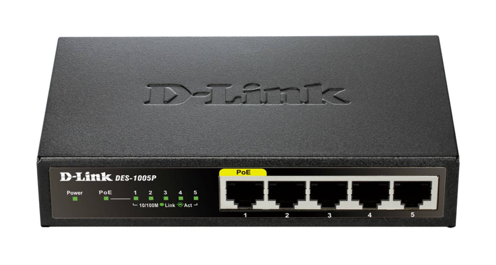 Net Switch 5PORT 10/100M/PoE DES-1005P D-Link