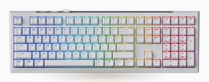 Клавіатура бездротова Ducky One X Wireless магнітні перемикачі, білий на малюнкі №3