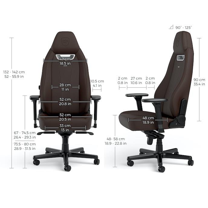 Ігрове крісло Noblechairs LEGEND високотехнологічна штучна шкіра, коричневий на малюнкі №6