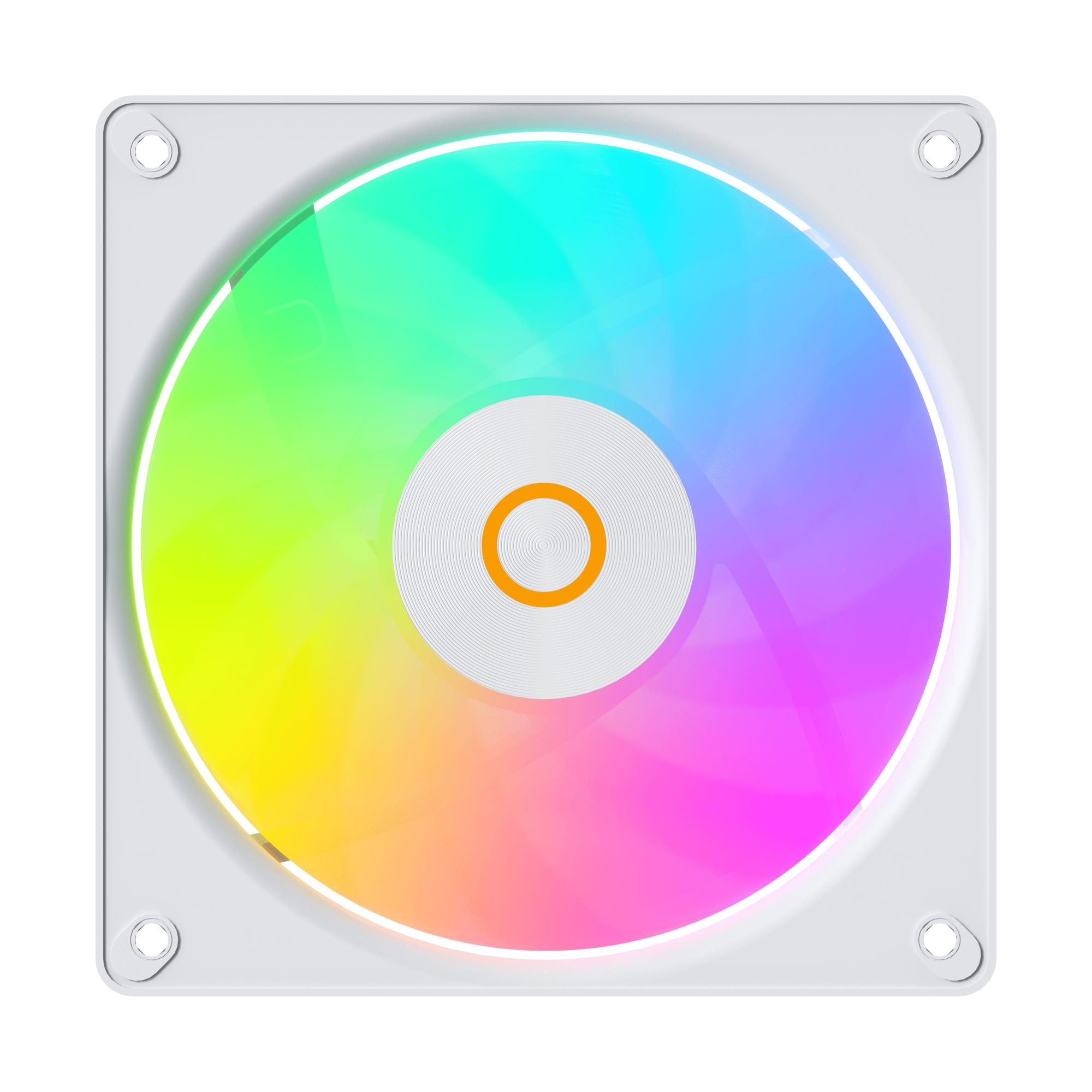 Набір із трьох вентиляторів для корпусу 120MM GAMMA F12 ELITE WH ARGB 3 IN 1 (GAMMA-F12-WH3AM00E-GL) OCYPUS на малюнкі №3