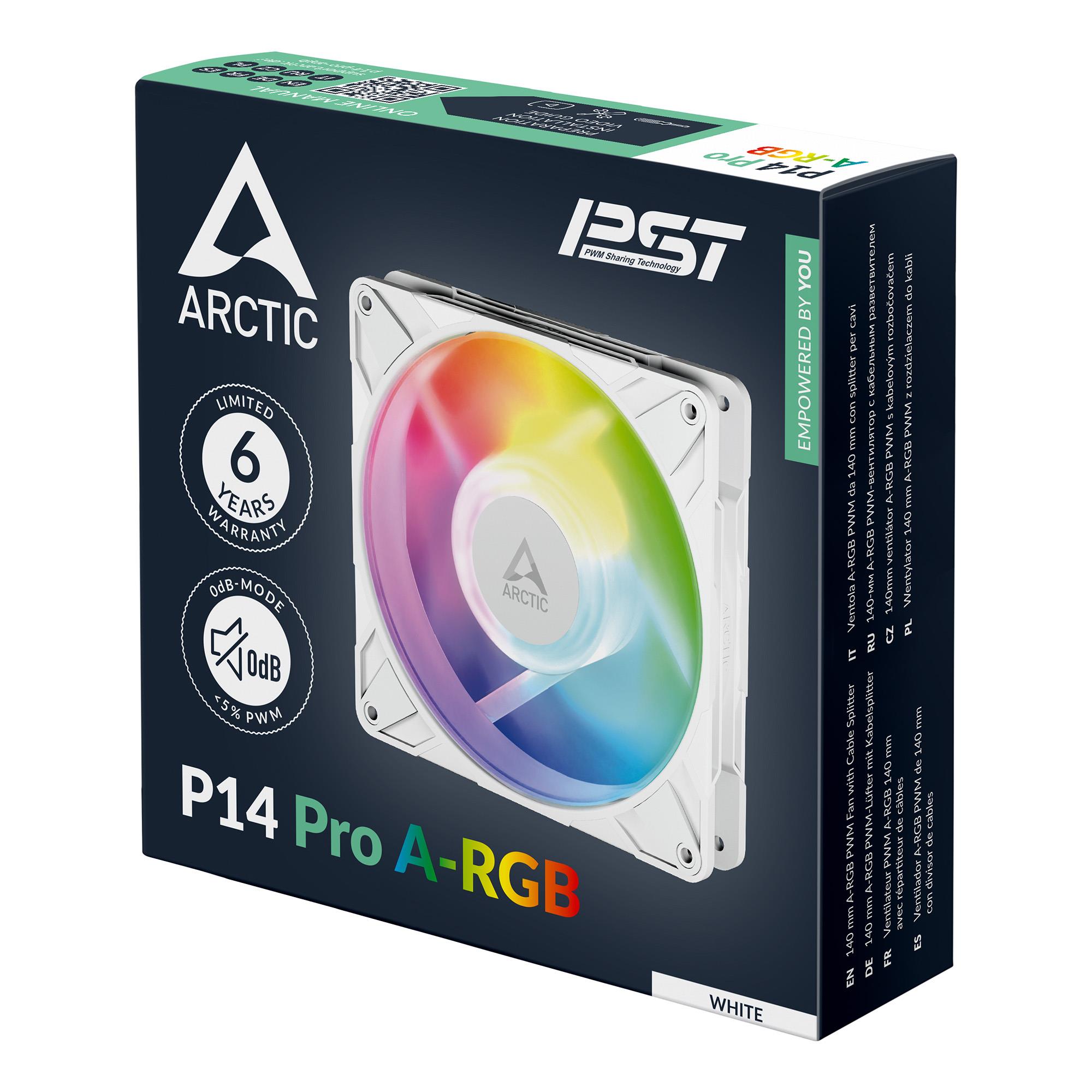 Корпусний вентилятор 140MM P14 PRO A-RGB WHT ACFAN00318A ARCTIC на малюнкі №8