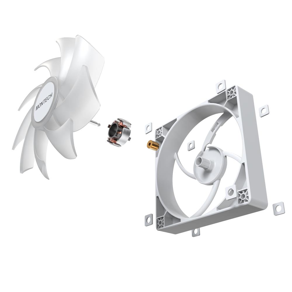 Корпусний вентилятор 120MM GF120 PWM WHITE MONTECH на малюнкі №4
