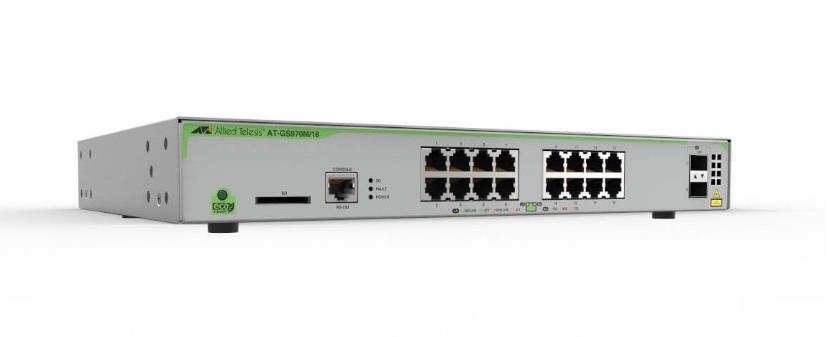 Net Switch 16PORT 10/100/1000T/+2SFP AT-GS970M/18-50 Allied