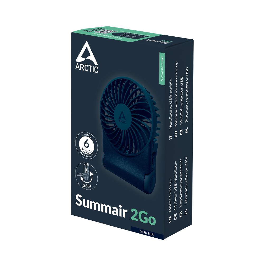 Настільний вентилятор з вбудованим акумулятором USB-C SUMMAIR 2GO DARK BLUE AEBRZ00028A ARCTIC на малюнкі №5
