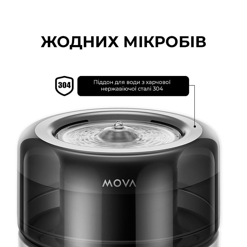 Розумна поїлка фонтанчик для тварин Mova WF20 Pro PWB10A (Чорний) дивитися зображення № 5