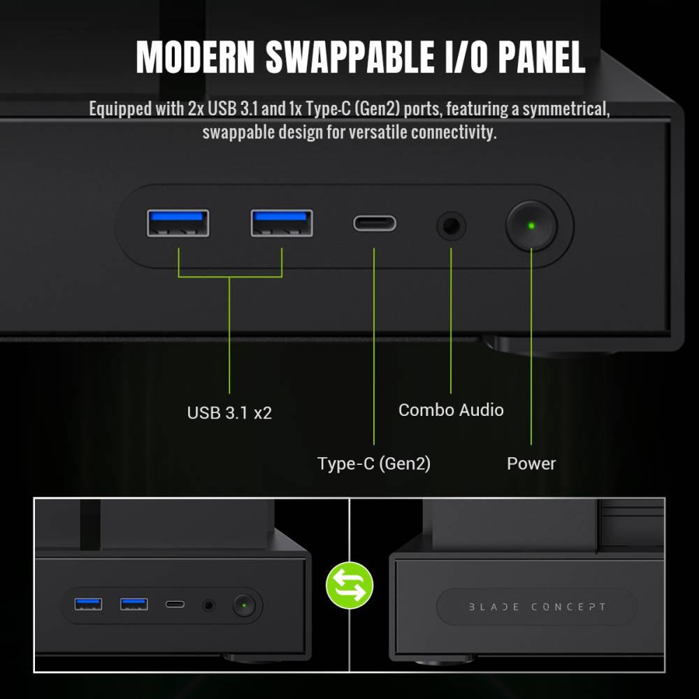 Корпус для компютера ATX W/O PSU BLADE CONCEPT GAMEMAX на малюнкі №12
