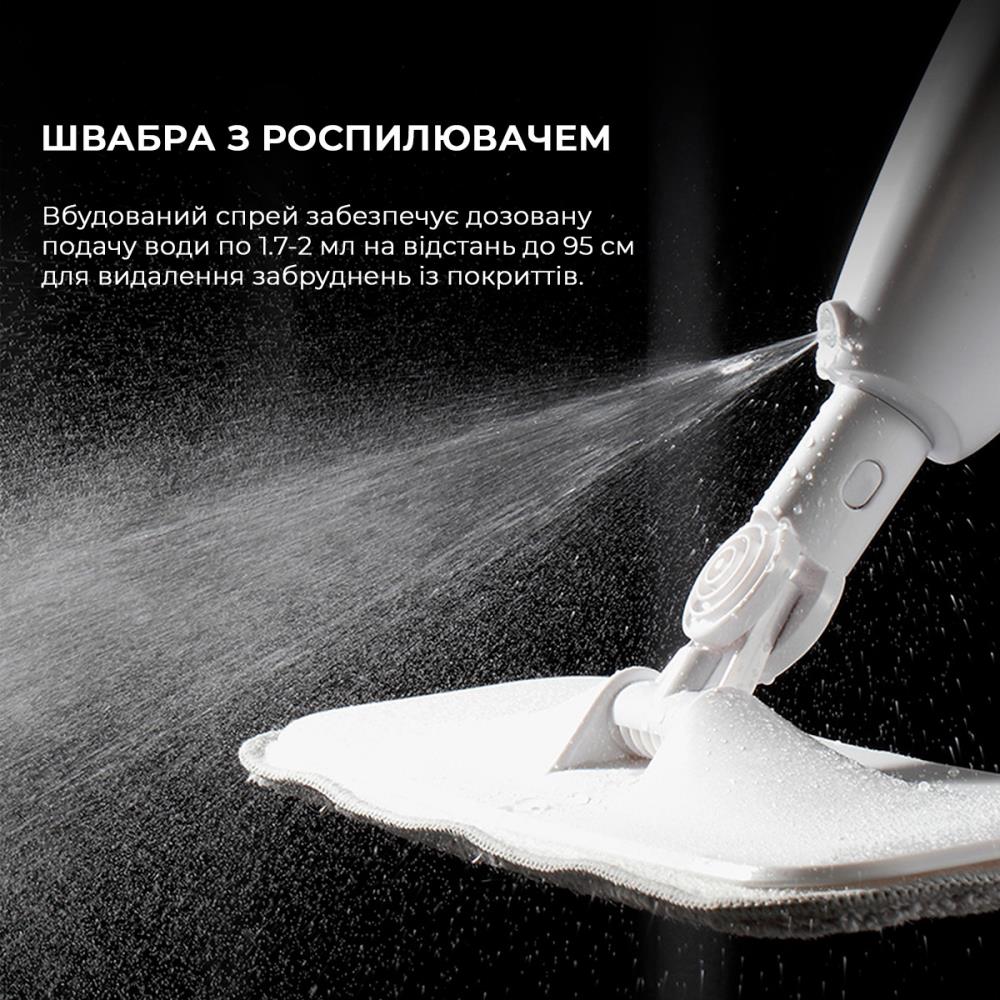 Підлогонатирач/Швабра з роспилювачем Xiaomi Deerma Spray Mop White (TB500) на малюнкі №7