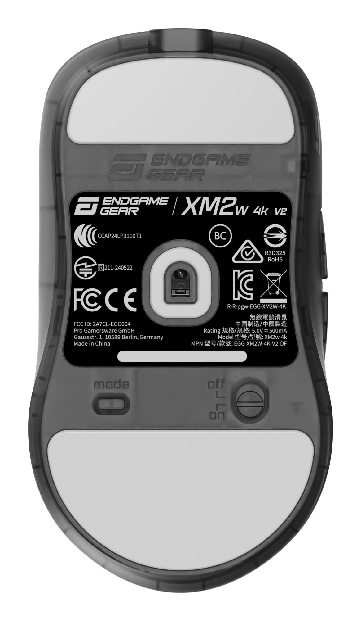 Миша ігрова бездротова Endgame Gear XM2w 4k v2, чорний (прозорий) на малюнкі №11