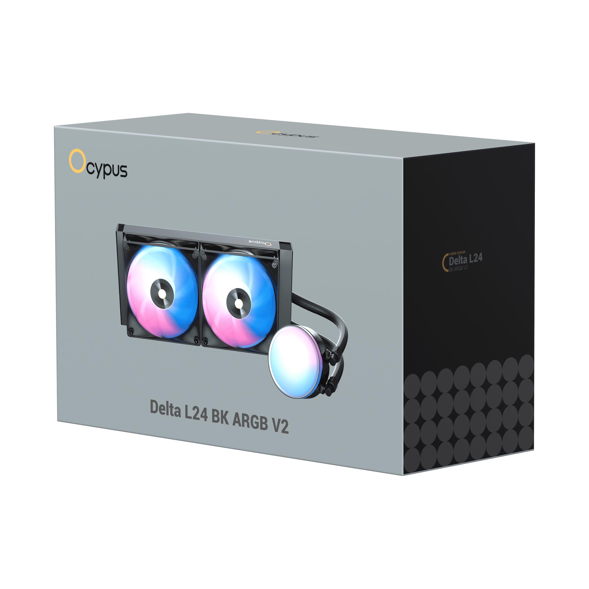 Система рідинного охолодження для компютерного процесора DELTA L24 BK ARGB V2 (DELTA-L24-BK2AAWNN02X-GL) OCYPUS на малюнкі №6