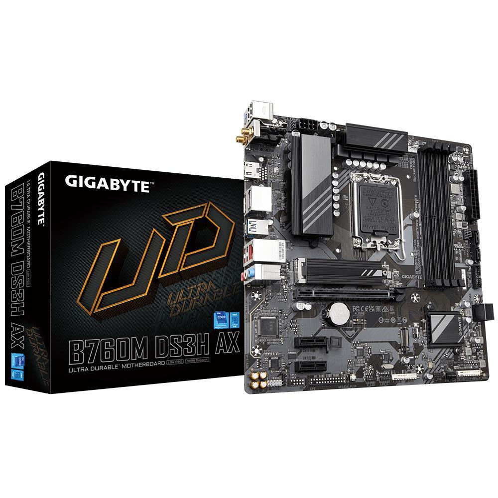 Mainboard|GIGABYTE|Intel B760 Express|LGA1700|Micro-ATX|Memory DDR5|Memory slots 4|B760MDS3HAX1.3