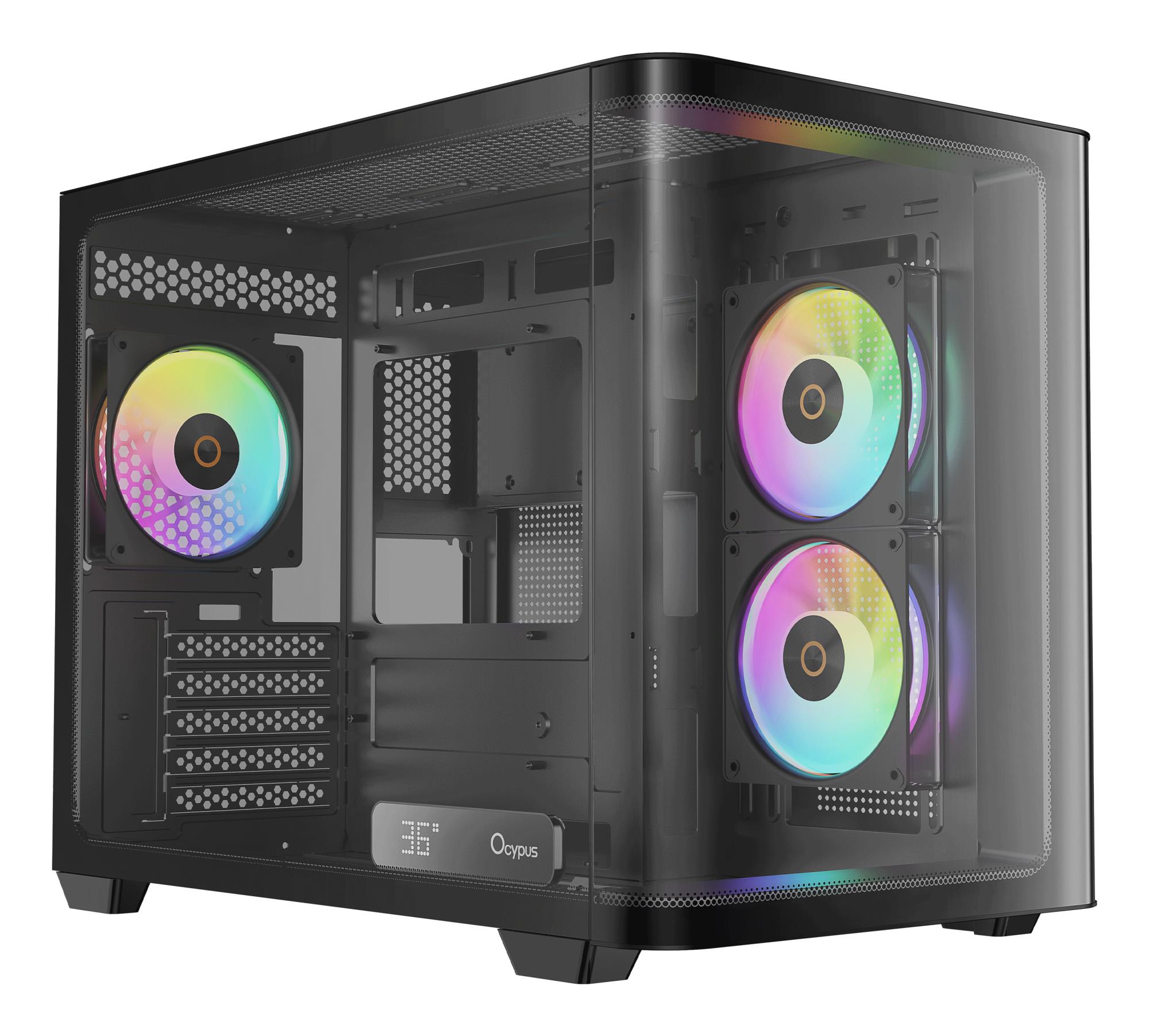 Корпус для компютера IOTA C50 BK CURVE ARGB DIGITAL (IOTA-C50-BKD300CD-GL) OCYPUS на малюнкі №3