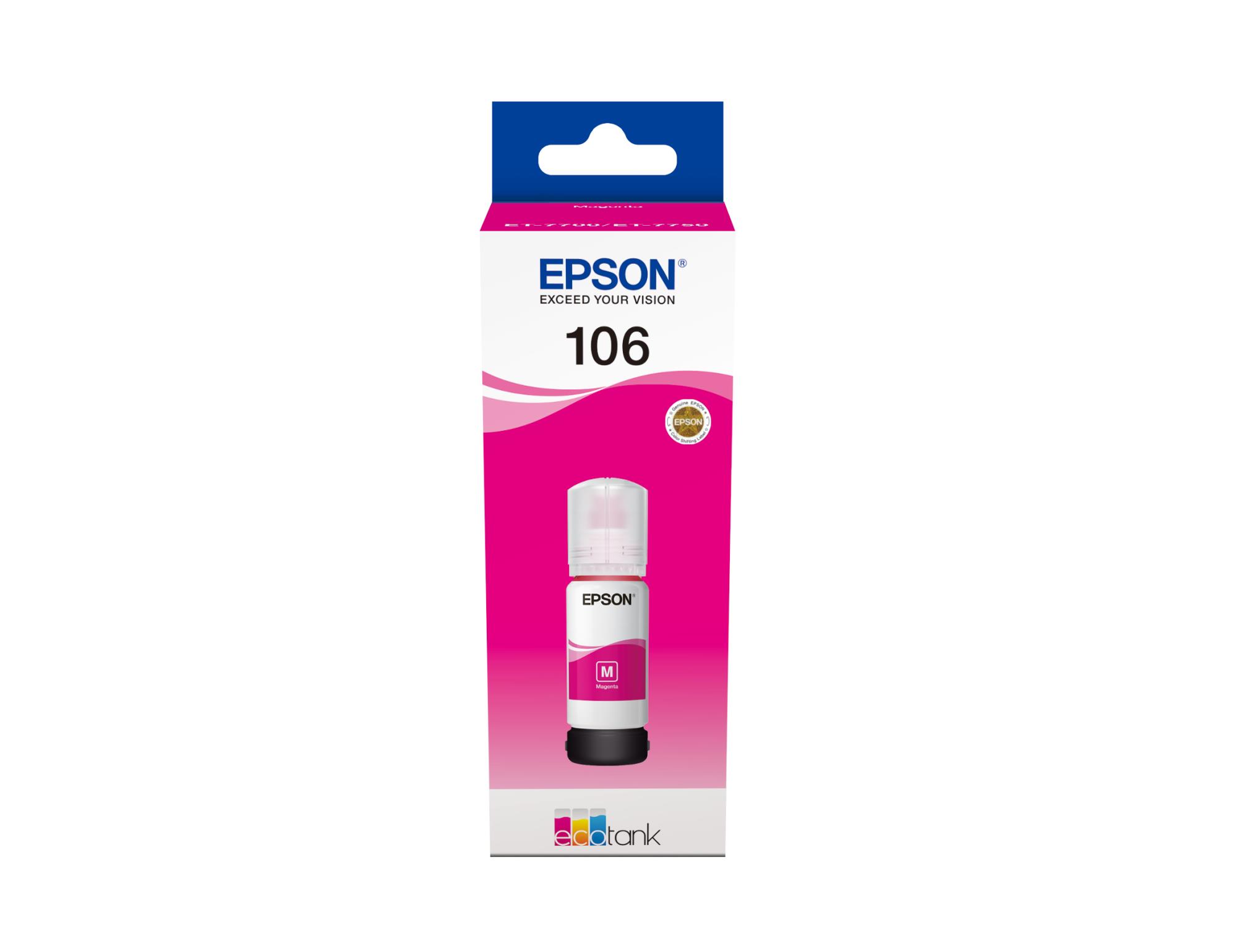 Ink Bottle Magenta 106 70ML/Ecotank C13T00R340 Epson