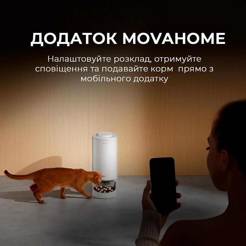 Годівниця для кішок і собак автоматична Mova Automatic PET Feeder PF10 Pro PF10A (Білий) дивитися зображення № 13