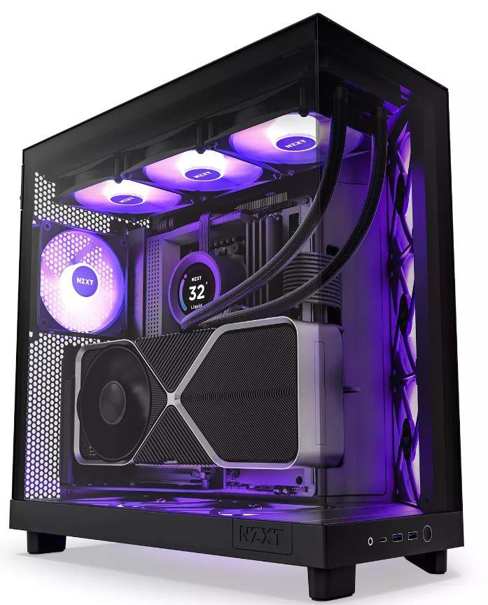 Case|NZXT|H6 Flow RGB|MidiTower|Case product features Transparent panel|Not included|ATX|MicroATX|MiniITX|Colour Black|CC-H61FB-R1
