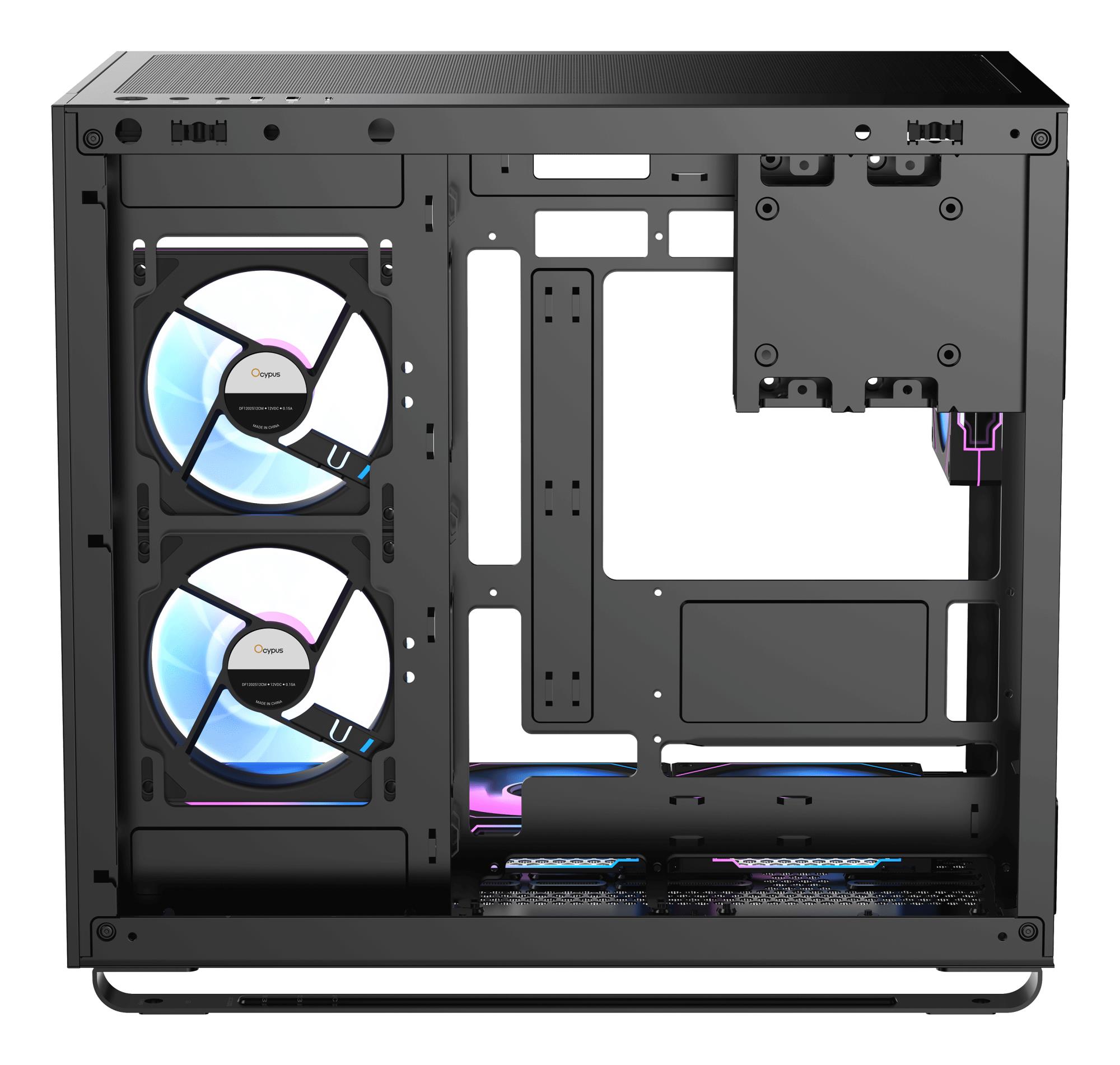 Корпус для компютера ATX W/O PSU IOTA C70 BK ARGB (IOTA-C70-BKD600XX-GL) OCYPUS на малюнкі №7