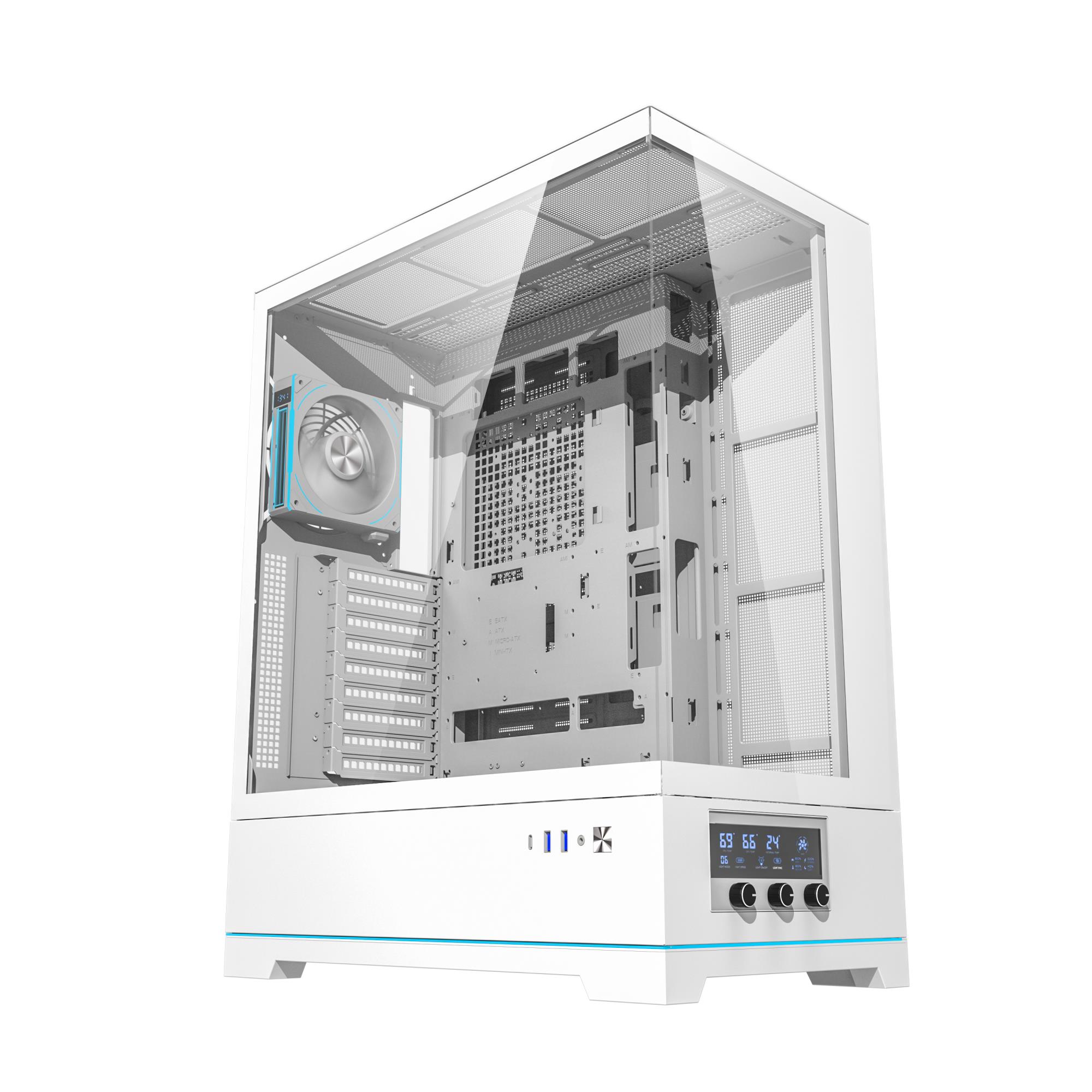 CASE MIDITOWER ATX W/O PSU/DY451L PRO WHITE DARK FLASH