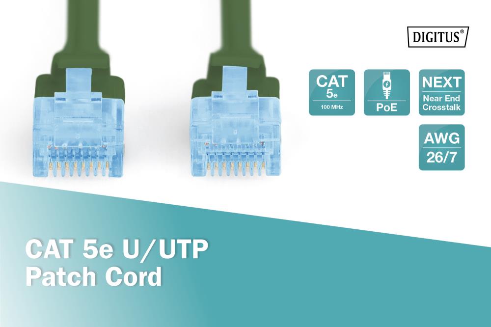 Кабель PATCH CAT5E UTP 0.5M DK-1511-005/G ASSMANN на картинке №4