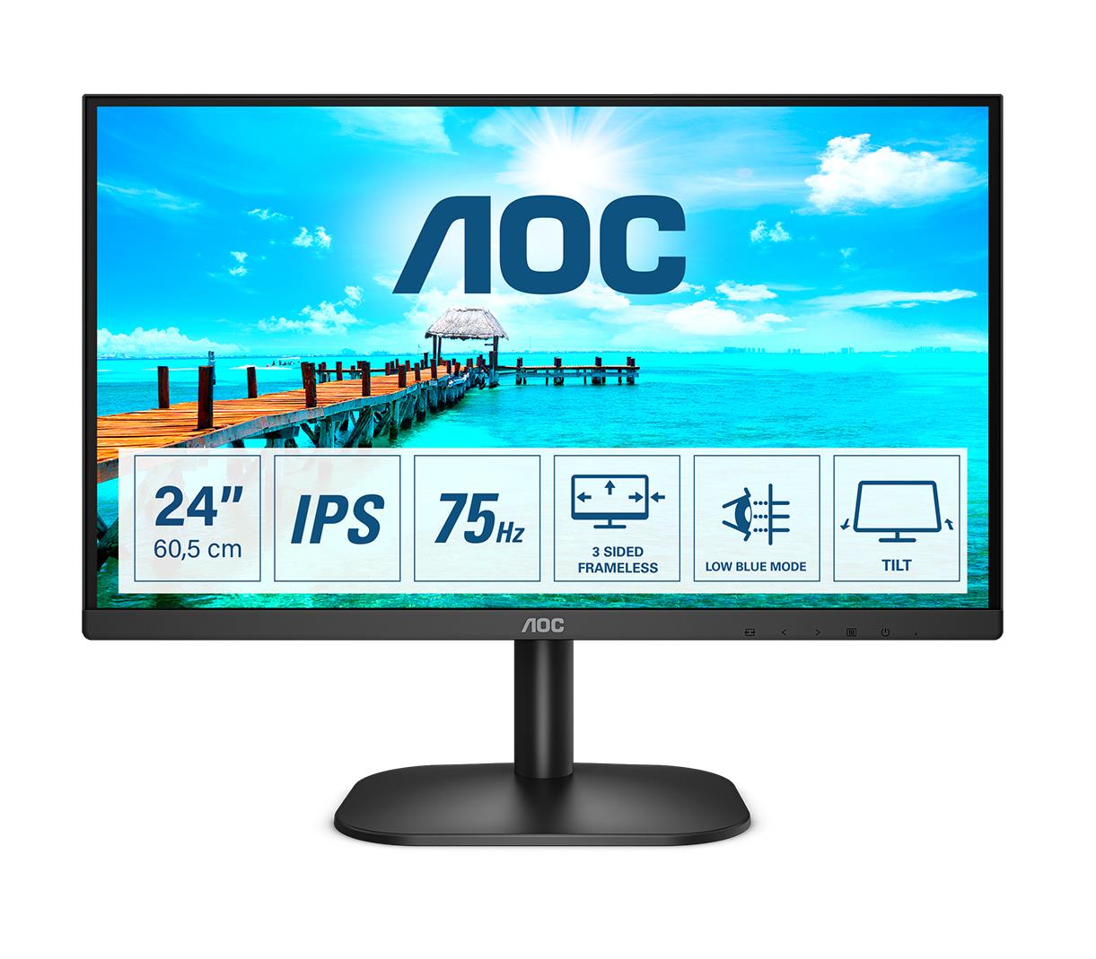 LCD Monitor AOC 24 B2 XH/EU 23.8" Business Panel IPS 1920x10...