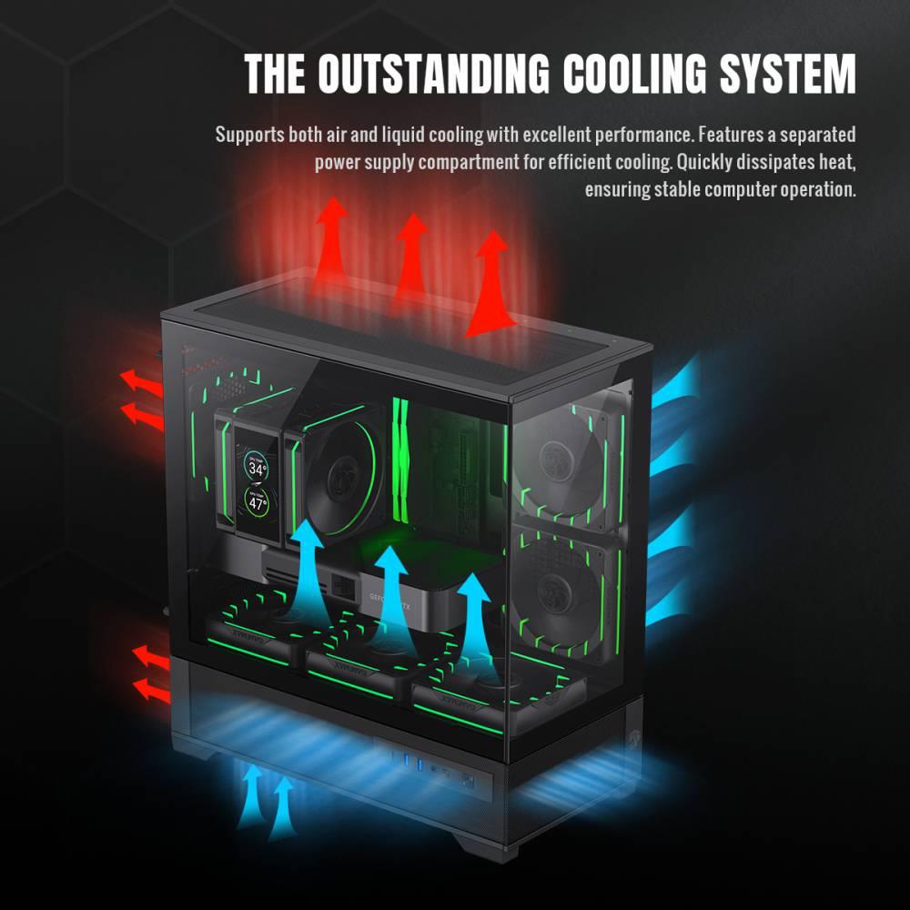 Корпус для компютера MATX W/O PSU VISTA 2 MB GAMEMAX на малюнкі №14