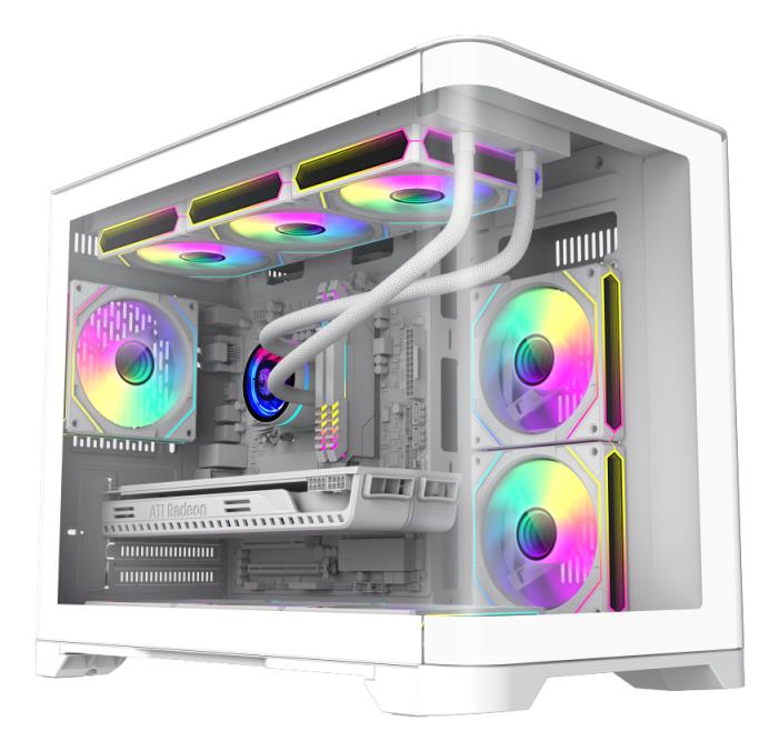 Корпус для компютера MATX W/O PSU HYPE-M WH GAMEMAX на малюнкі №1