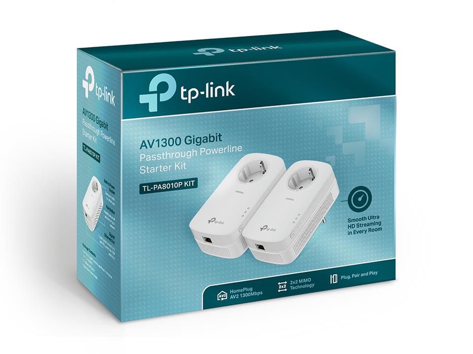Гігабітний Powerline адаптер з вбудованою розеткою , TL-PA8010PKIT TP-LINK на малюнкі №3