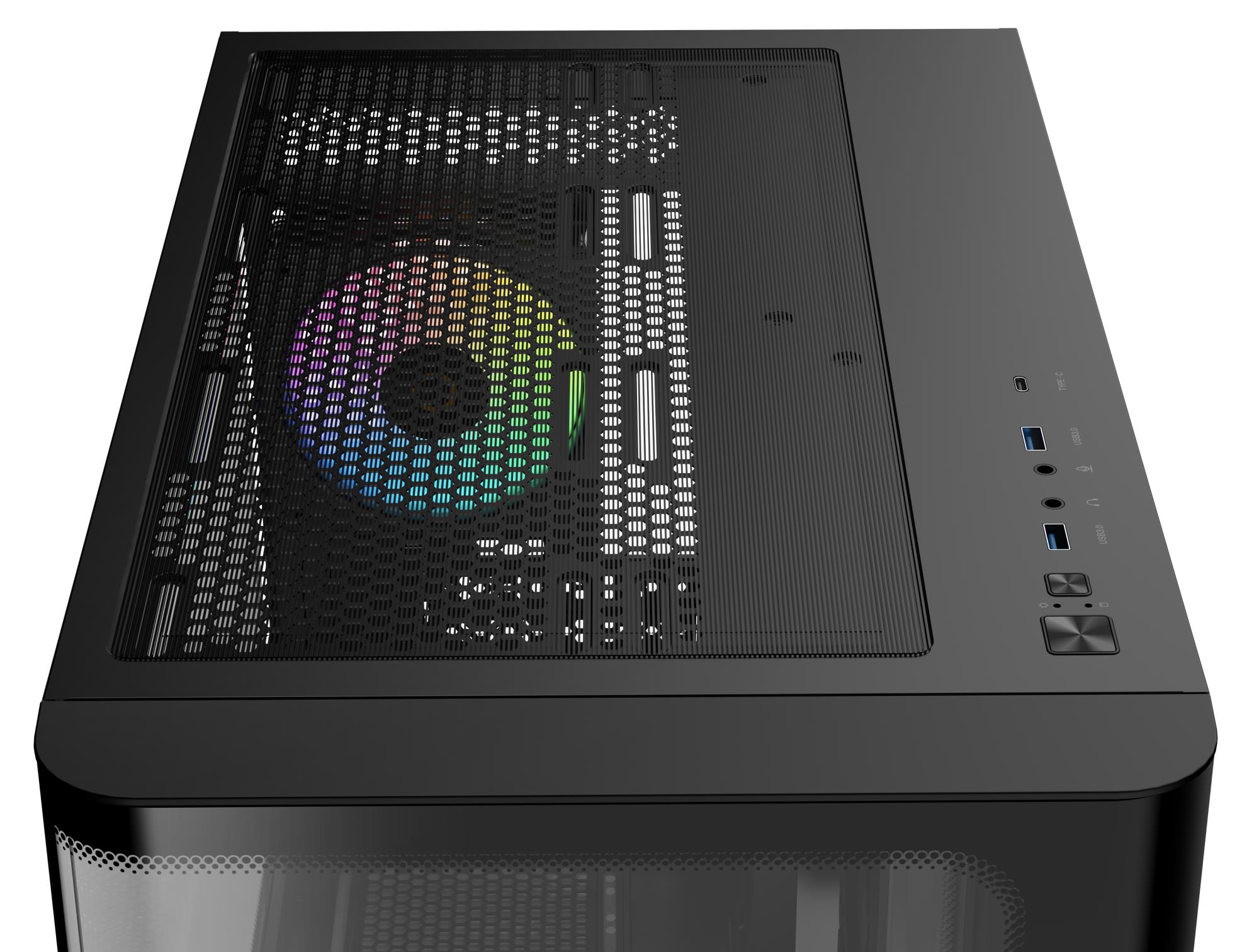 Корпус для компютера IOTA C50 BK CURVE ARGB DIGITAL (IOTA-C50-BKD300CD-GL) OCYPUS на малюнкі №8