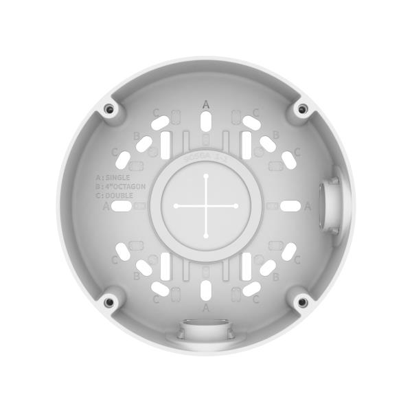 Монтажна коробка для циліндричної камери біла SBO-140BW HANWHA VISION на малюнкі №3