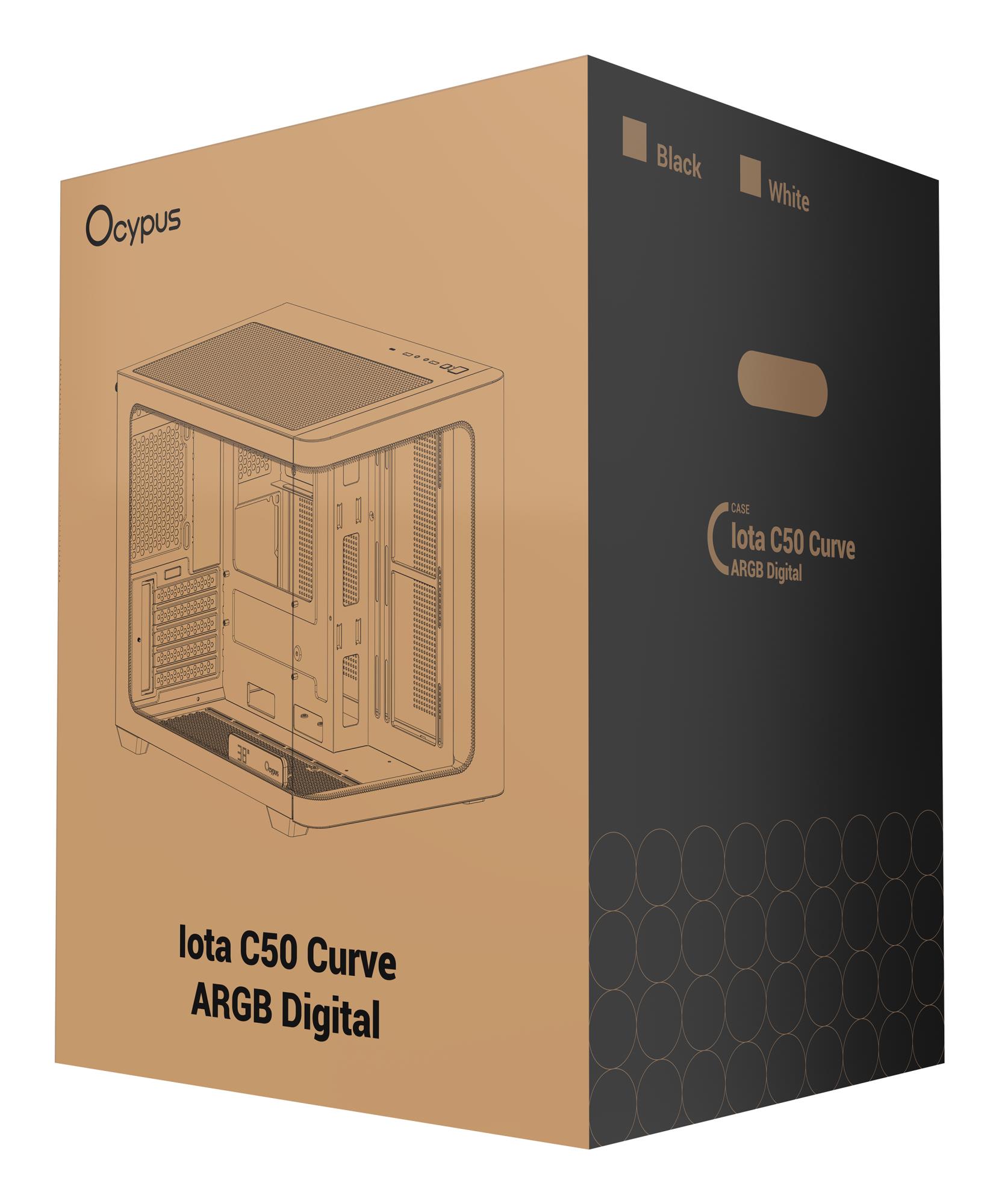 Корпус для компютера IOTA C50 BK CURVE ARGB DIGITAL (IOTA-C50-BKD300CD-GL) OCYPUS на малюнкі №12