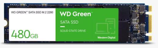 SSD | WESTERN DIGITAL | Green | 480GB | M.2 | SATA 3.0 | Read speed 545 MBytes/sec | 1.5mm | MTBF 1000000 hours | WDS480G3G0B
