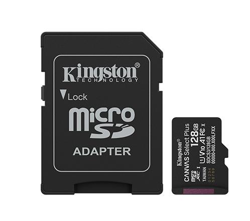 MEMORY MICRO SDXC 128GB UHS-I/W/ADAPTER SDCS3/128 GB KINGSTO...