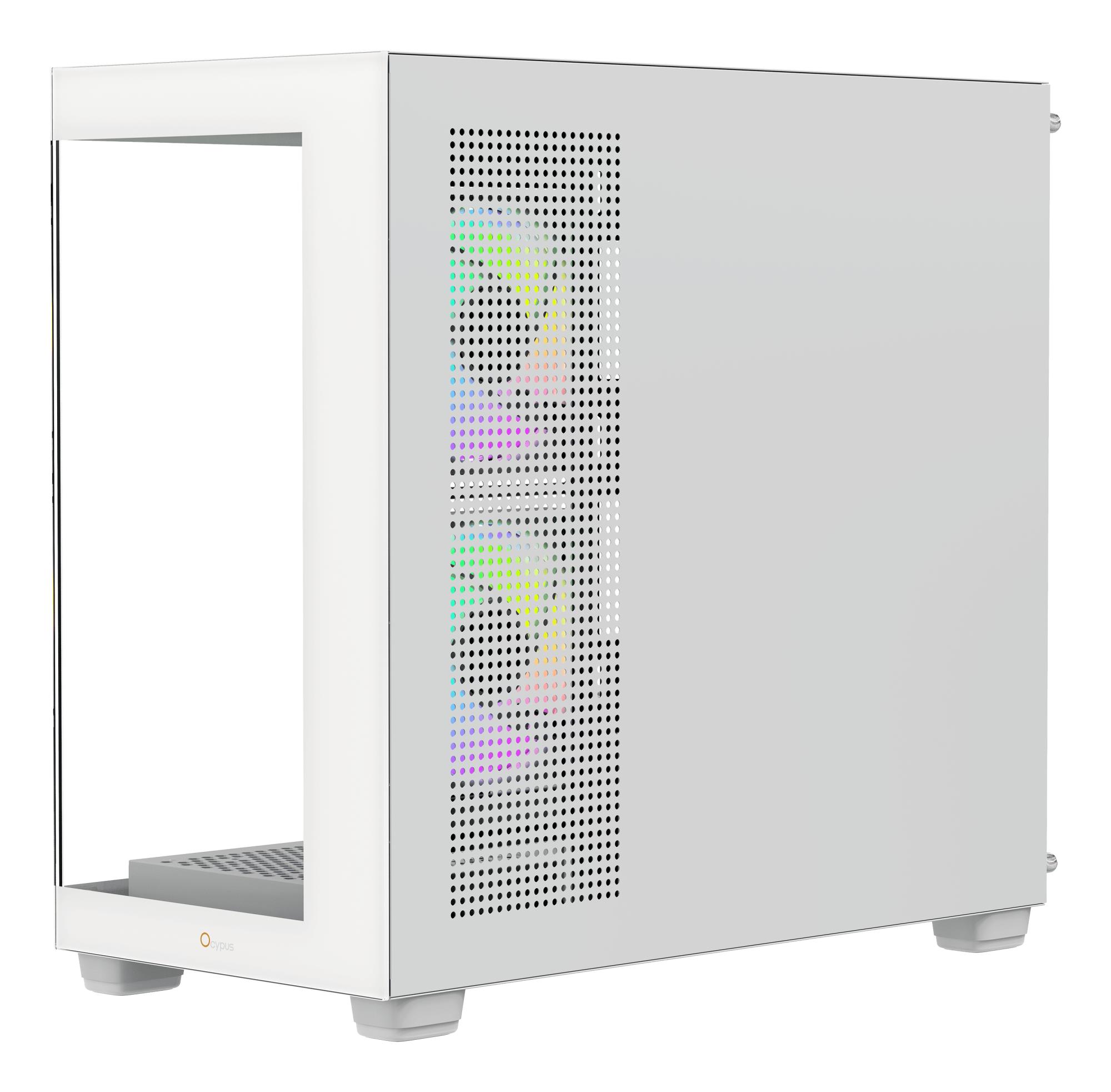 Корпус для компютера MATX W/O PSU GAMMA C52 WH ARGB (GAMMA-C52-WHD300XX-GL) OCYPUS на малюнкі №4