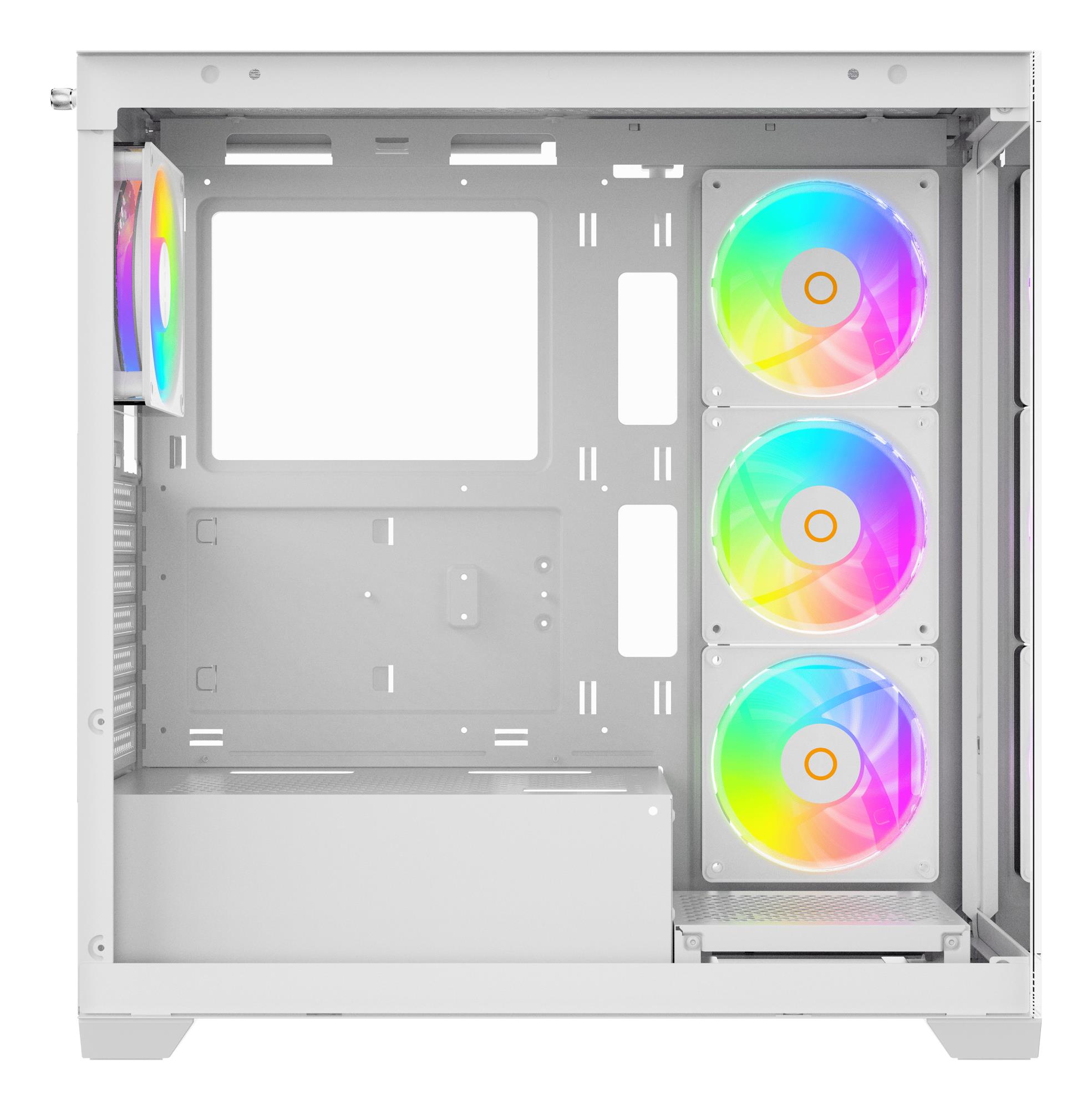 Корпус для компютера ATX W/O PSU GAMMA C72 WH ARGB (GAMMA-C72-WHD400XX-GL) OCYPUS на малюнкі №6