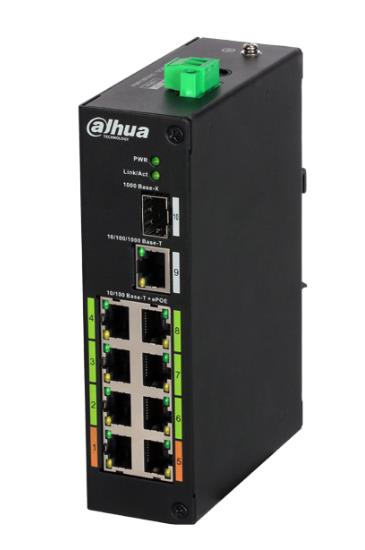Switch | DAHUA | LR2110-8ET-120 | Type L2 | 8x10Base-T / 100Base-TX | 1x10Base-T / 100Base-TX / 1000Base-T | 1x1000Base-X | PoE ports 8 | DH-LR2110-8ET-120