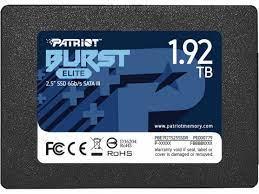 SSD | PATRIOT | Burst Elite | 1.92TB | SATA 3.0 | 3D NAND | Write speed 320 MBytes/sec | Read speed 450 MBytes/sec | 2,5