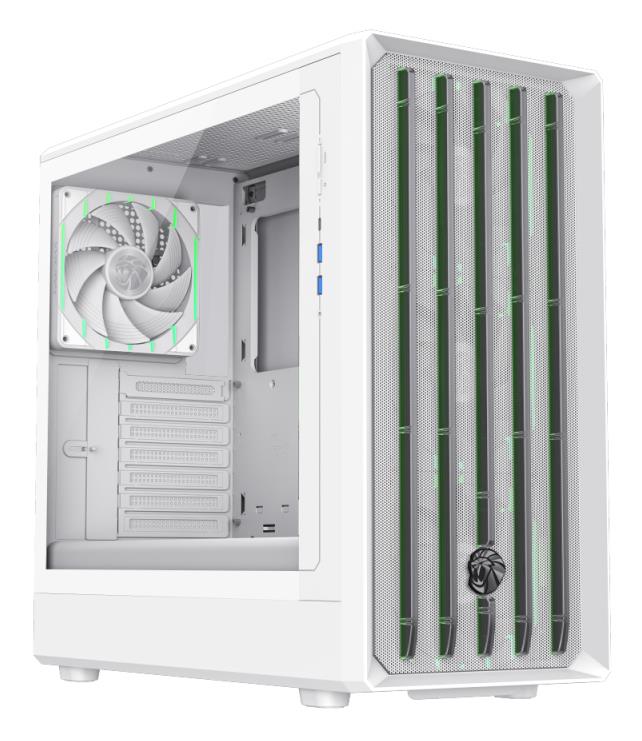 Корпус для компютера ATX W/O PSU CLAW 460 WH GAMEMAX на малюнкі №1