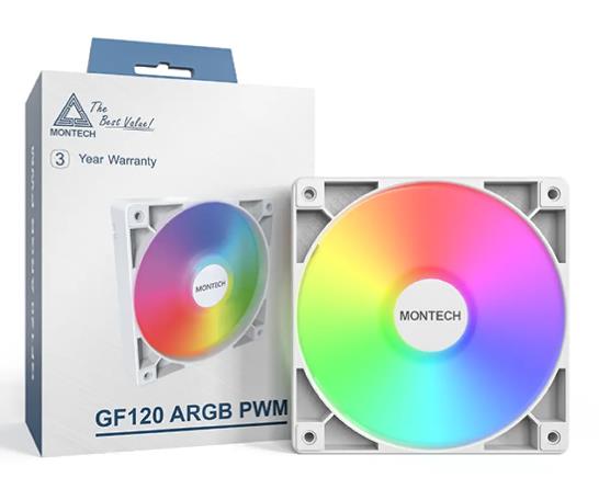 Набір із трьох вентиляторів для корпусу 120MM GF120 V2 ARGB PWM 3I1(W) MONTECH на малюнкі №6