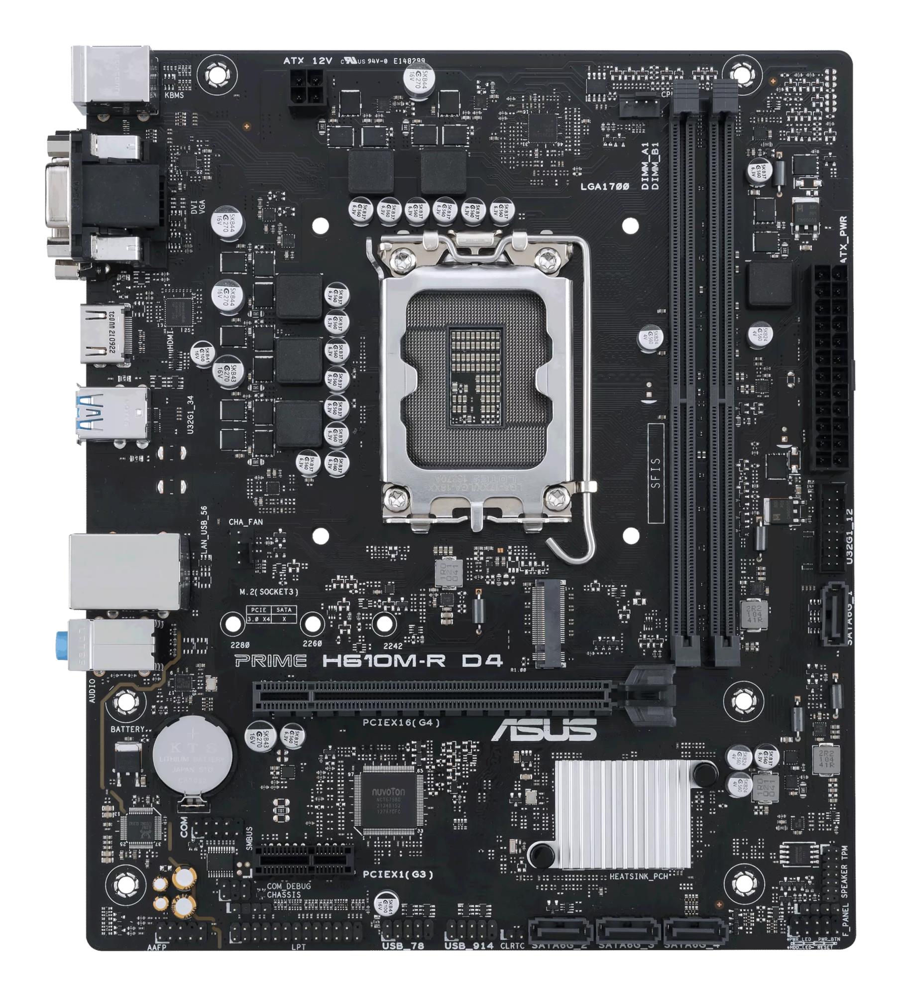 Mainboard|ASUS|Intel H610|LGA 1700|micro ATX|RAM DDR4-SDRAM|2xSlots|1xNumber of M.2 (M) slots|PRIMEH610M-RD4-SI