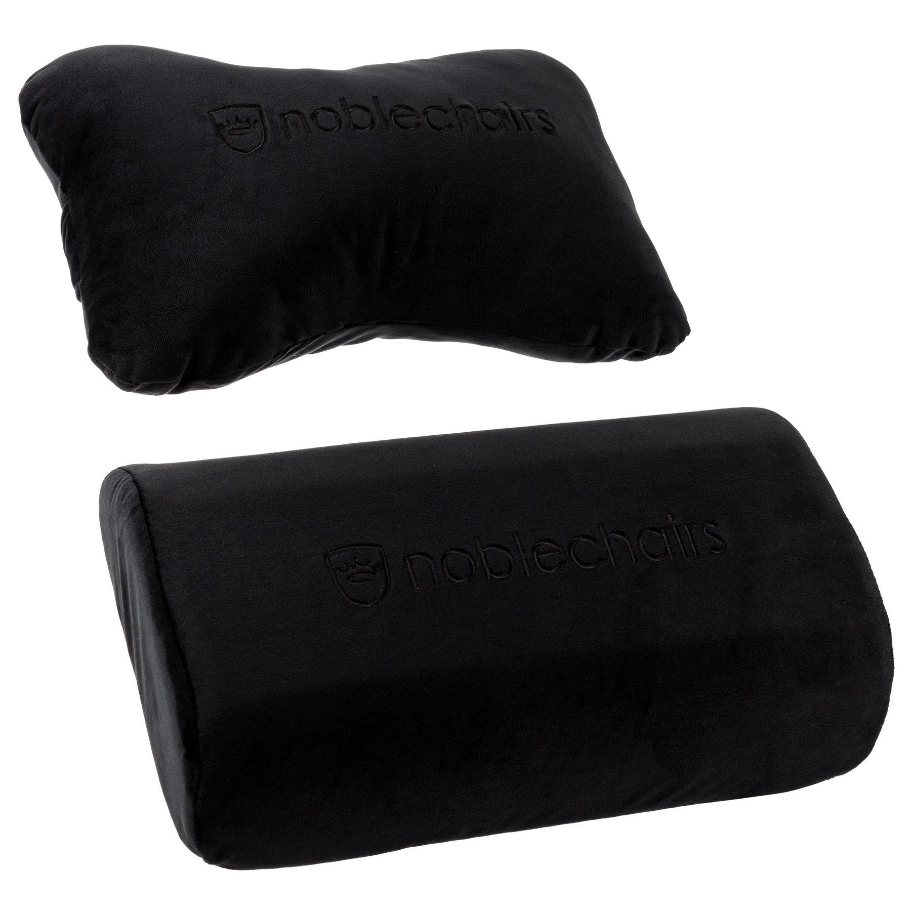 Набір подушок Noblechairs Pillow-Set for EPIC/ICON/HERO, чорний/чорний на малюнкі №1