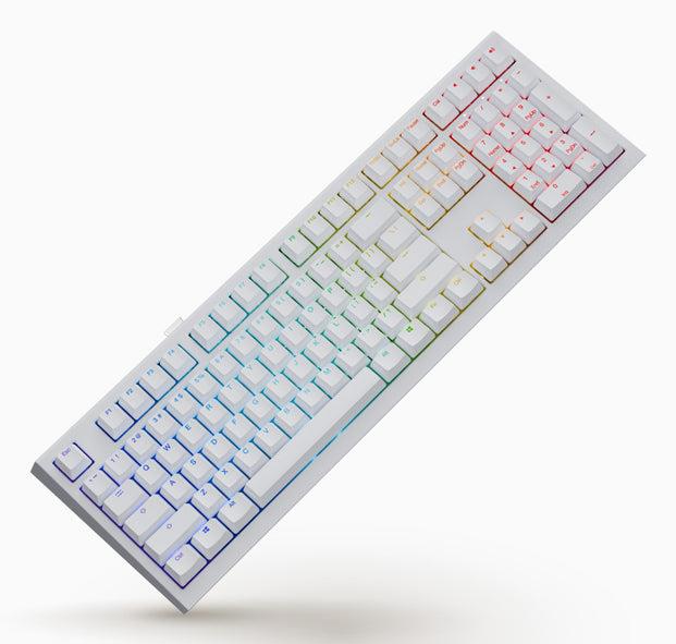 Клавіатура бездротова Ducky One X Wireless магнітні перемикачі, білий на малюнкі №1