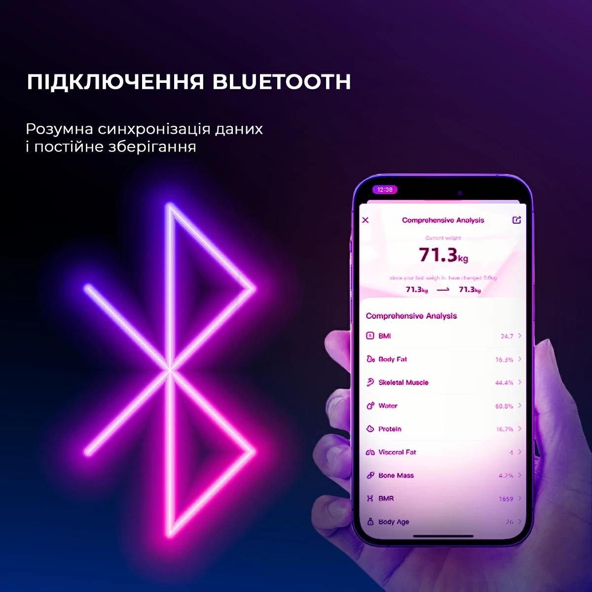 Розумні ваги Yunmai PRO Smart Scale Black M1806CH-BK (Чорний) дивитися зображення № 7