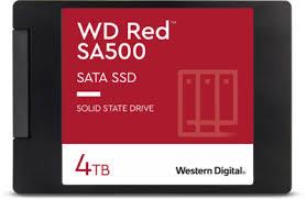 SSD|WESTERN DIGITAL|Red SA500|4TB|SATA 3.0|Write speed 520 MBytes/sec|Read speed 560 MBytes/sec|2,5"|TBW 500 TB|MTBF 1750000 hours|WDS400T2R0A