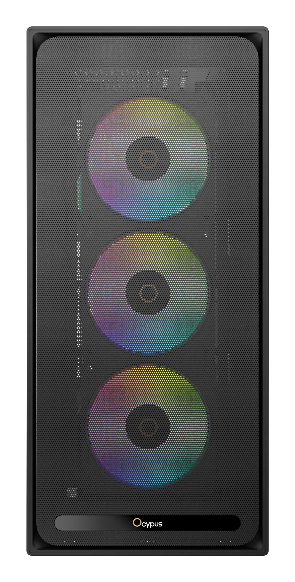 Корпус для компютера ATX W/O PSU DELTA C70 BK ARGB (DELTA-C70-BKG400XX-GL) OCYPUS на малюнкі №1