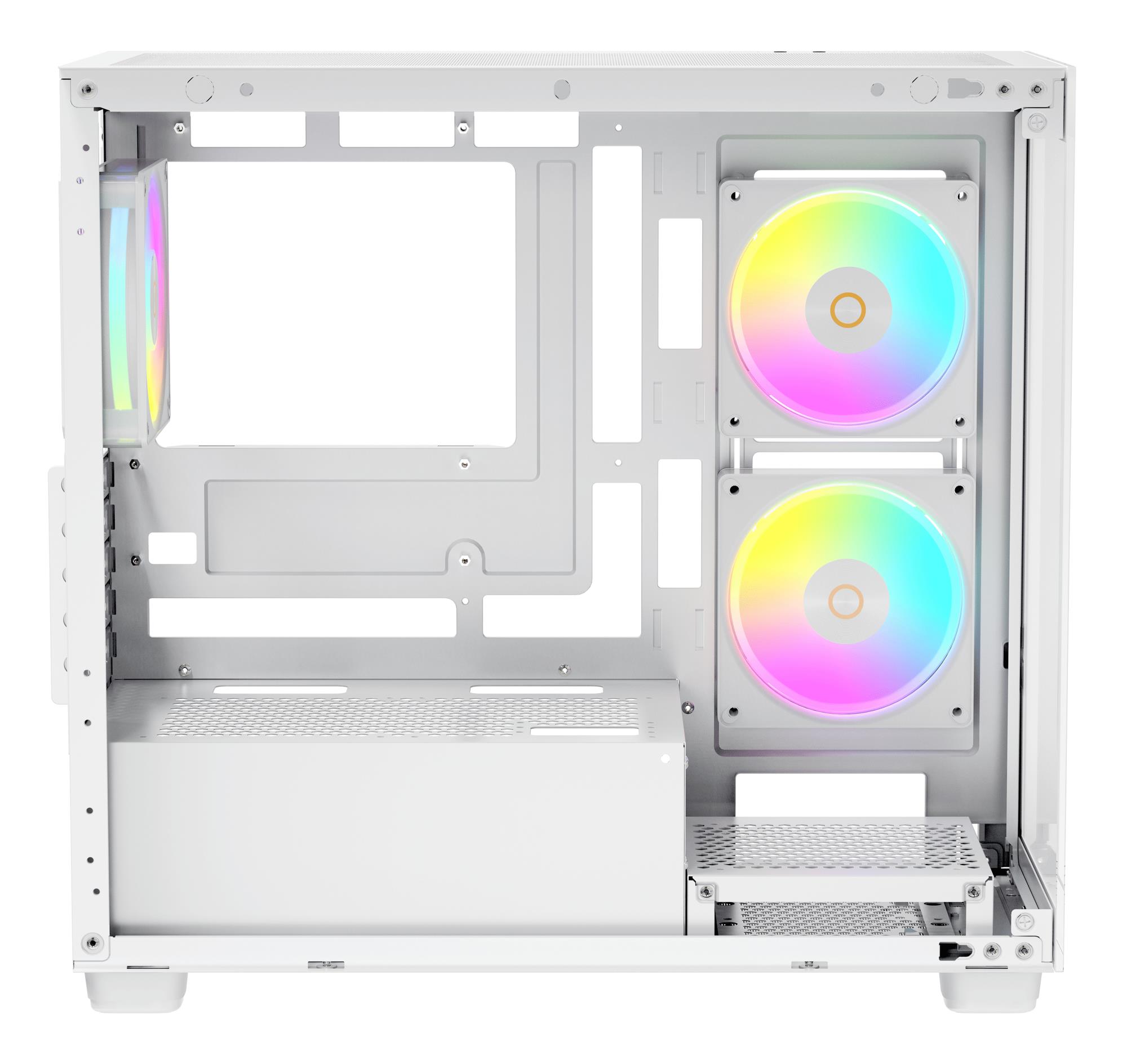 Корпус для компютера MATX W/O PSU GAMMA C52 WH ARGB (GAMMA-C52-WHD300XX-GL) OCYPUS на малюнкі №6