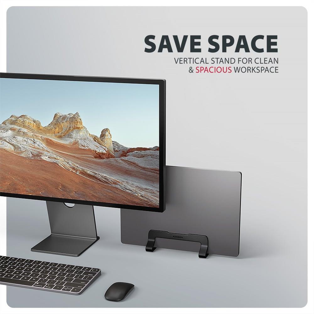 Вертикальна підставка для ноутбуків AXAGON STND-VB (розмір 10 – 17.3), Чорний на малюнкі №6