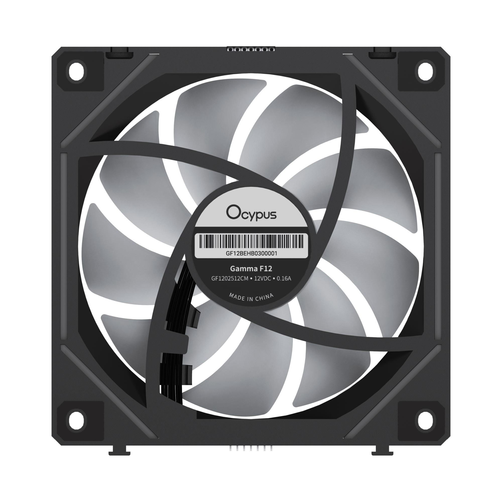 Набір із трьох вентиляторів для корпусу 120MM GAMMA F12 UNI BK ARGB REVERSE BLADE 3 IN 1 (GAMMA-F12-BK3AM01U-GL) OCYPUS на малюнкі №6