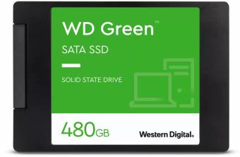 SSD|WESTERN DIGITAL|Green|480GB|SATA 3.0|SLC|Read speed 545 MBytes/sec|2,5"|MTBF 1000000 hours|WDS480G3G0A