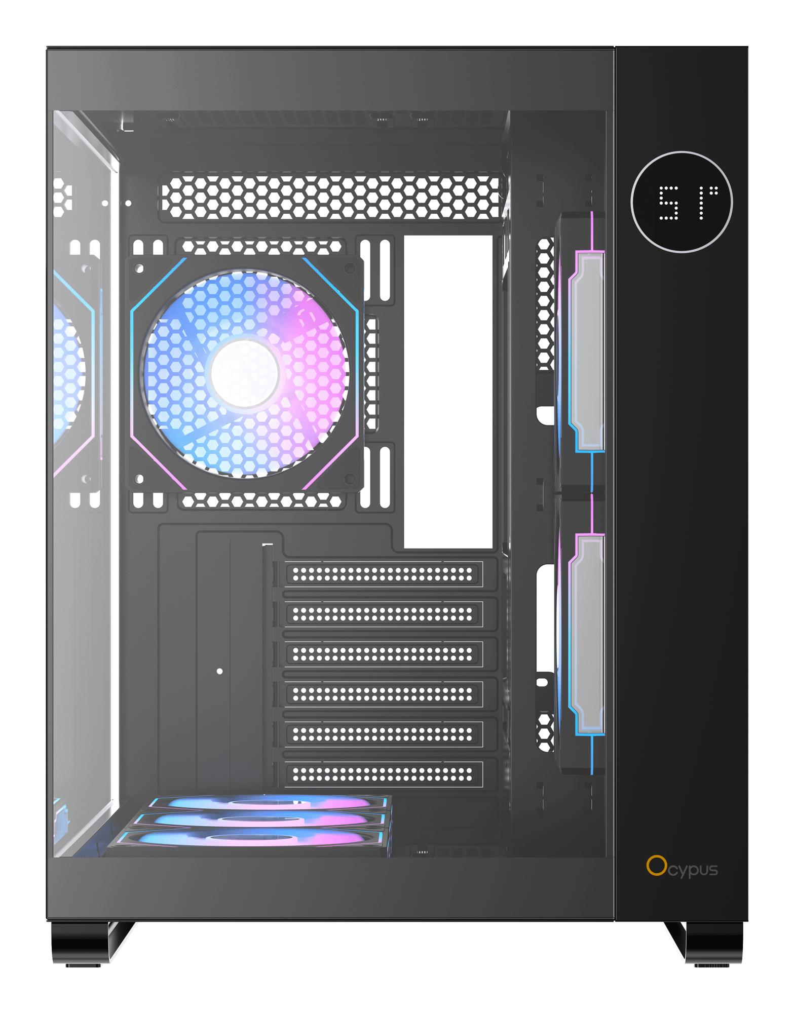 Корпус для компютера ATX W/O PSU IOTA C70 BK ARGB (IOTA-C70-BKD600XX-GL) OCYPUS на малюнкі №2