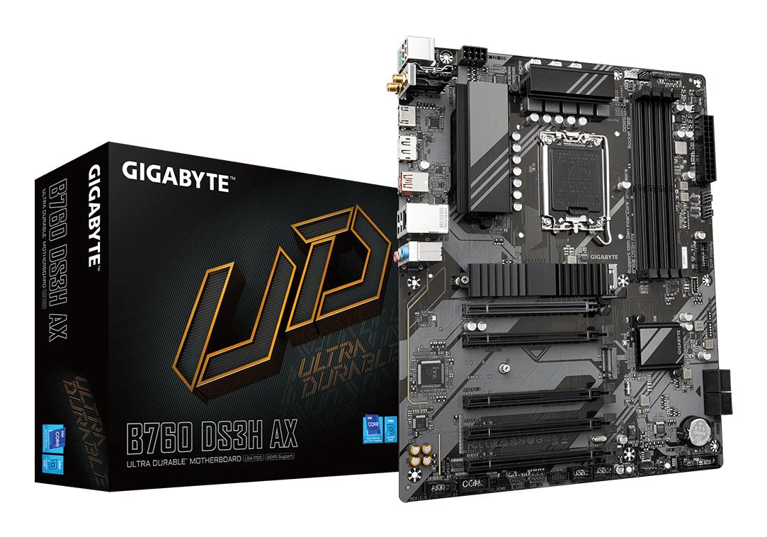 Mainboard|GIGABYTE|Intel B760 Express|LGA1700|ATX|Memory DDR5|Memory slots 4|B760DS3HAX1.1