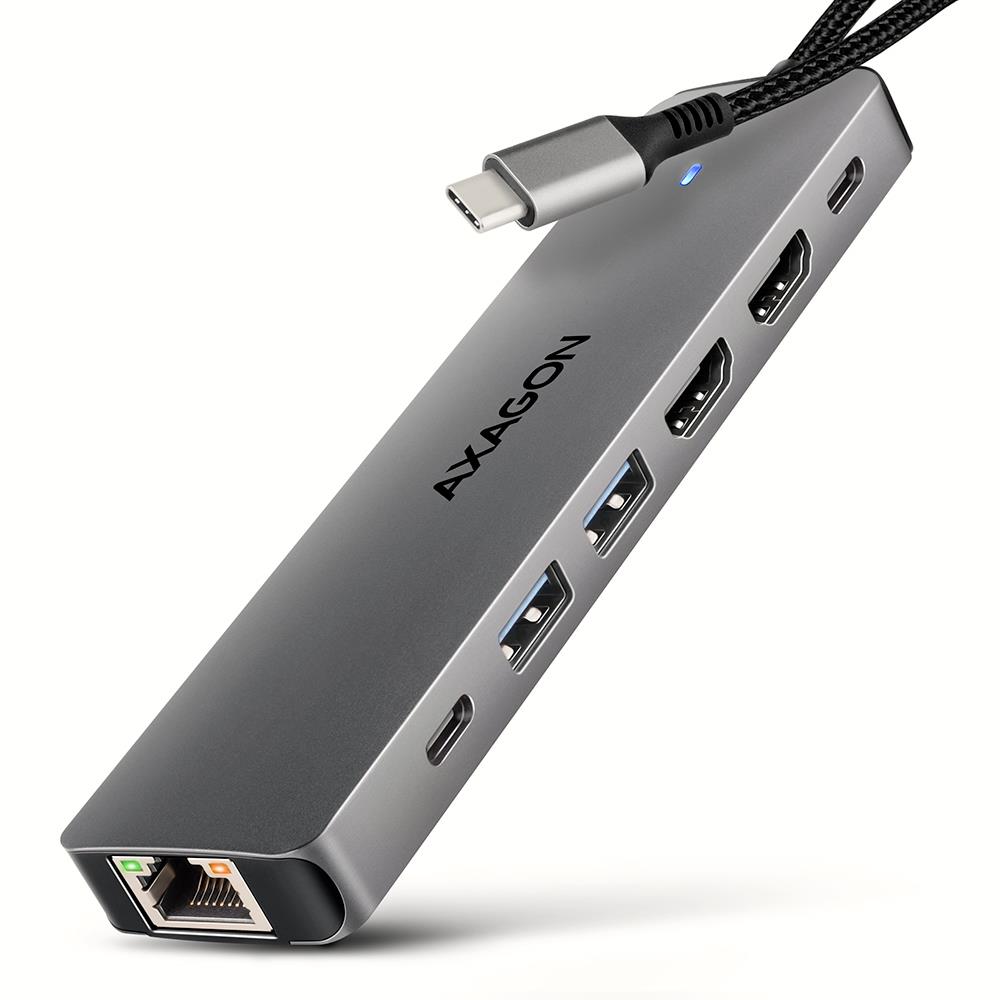 I/O HUB USB-C 7IN1 DUAL 4 K/0.15 M HMC-7 HX2 AXAGON