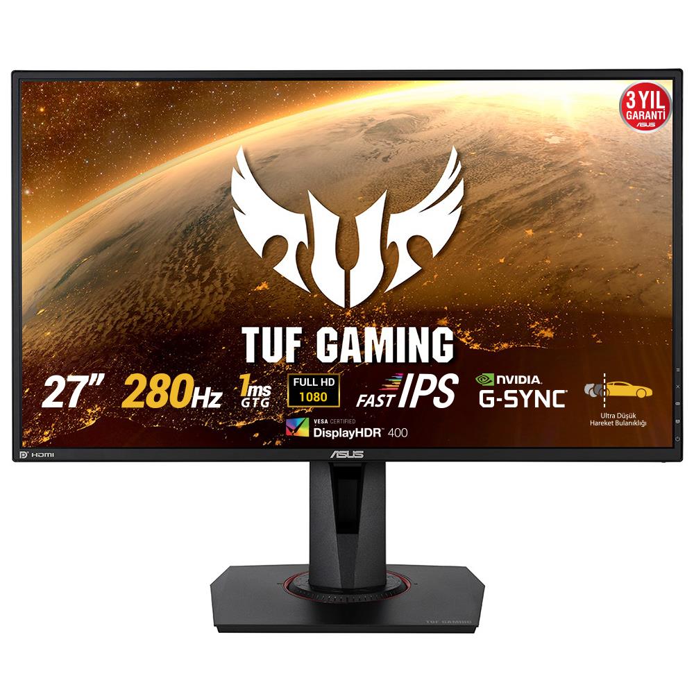LCD Monitor|ASUS|TUF Gaming VG279QM|27"|Gaming|Panel IPS|1920x1080|16:9|280Hz|Matte|1 ms|Speakers|Swivel|Pivot|Height adjustable|Tilt|90LM05H0-B03370